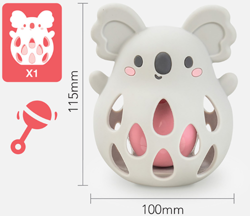 Tiger Tribe sonajero de silicona koala - juguete sensorial para bebés-3