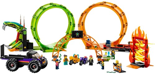 LEGO City arena de acrobacias doble looping set de acrobacias 60339 juguete-3