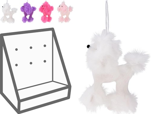 Home & Styling adorno navideño caniche de peluche 12cm decoración árbol