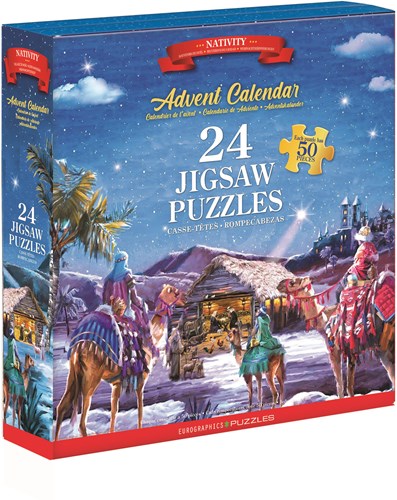 Eurographics calendario de adviento puzzle belén - 24 x 50 piezas-2