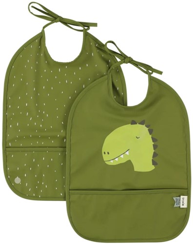 Trixie Pack de 2 baberos impermeables - Mr. Dino