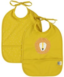 Trixie babero 2-pack lavable - Mr. Lion - impermeable y amarillo