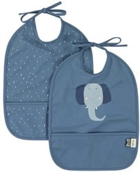 Trixie Pack de 2 baberos Impermeables - Mrs. Elephant