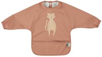 Trixie babero con mangas - babero impermeable para bebé Mrs. Cat rosa