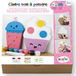 Aladine Set creativo 3D de MDF - Pintar y decorar Kawaii