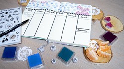 Aladine set de sellos bullet journal alfabeto sellos de espuma A5 multicolor