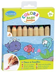 Aladine lápices baby jumbo - ceras suaves y lavables para niños