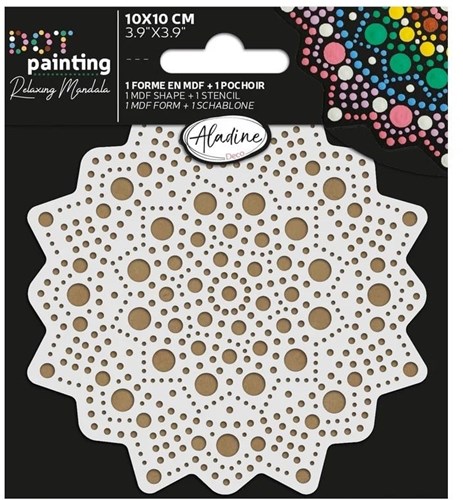 Aladine set creativo dot painting mandala 10 cm MDF sostenible