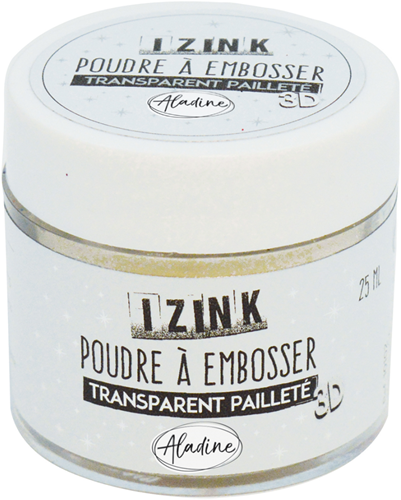 Aladine polvo de embossing 25 ml glitter transparente para manualidades