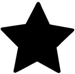 Aladine sello de madera estrella - sello creativo 3x3 cm