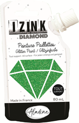 Aladine pintura con purpurina Izink Diamond 80 ml verde oscuro creativo
