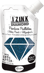 Aladine pintura con purpurina Izink Diamond 80 ml azul hermoso manualidades