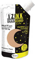 Aladine pintura con purpurina Izink Diamond Glow 60 ml oro glow in the dark