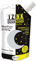 Aladine pintura con purpurina Izink Diamond Glow 60 ml plata glow in the dark