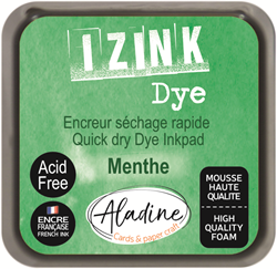 Aladine almohadilla de tinta verde menta 5x5 cm - tinta de secado rápido