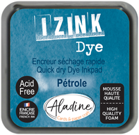 Aladine almohadilla de tinta azul - Izink Dye pigmento 5x5 cm petróleo