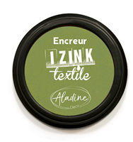 Aladine almohadilla de tinta textil verde - tampón para tela y textiles