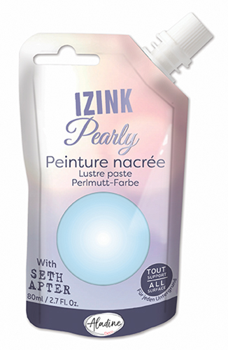 Aladine pintura nacarada Izink Pearly 80 ml azul gris creativo