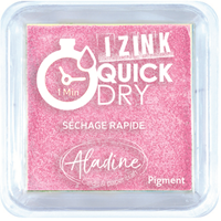Aladine almohadilla de tinta rosa pastel - pigmento secado rápido 5x5 cm