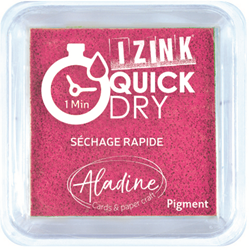 Aladine almohadilla tinta rosa secado rápido pigmento 5x5 cm para tarjetas
