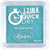 Aladine almohadilla tinta pigmento secado rápido 5x5 cm azul marino estampar