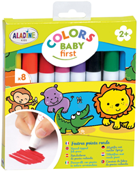 Aladine rotuladores para niños - set de 8 colores - lavables