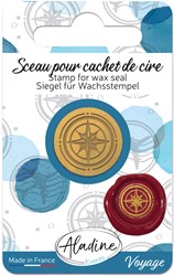 Aladine sello cera timbre brújula - sello creativo hobby