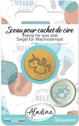 Aladine sello de cera unicornio - set creativo para niños
