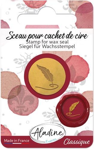 Aladine sello de cera pluma - sello creativo para tarjetas y cartas
