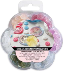 Aladine sello cera estampas flores 7 colores set creativo