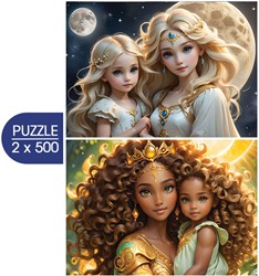 Alipson Puzzle rompecabezas 2 piezas La Lune et le Soleil madre hija