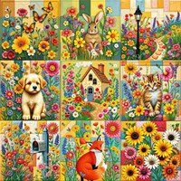 Alipson Puzzle rompecabezas Cottage Garden Nine Patch Quilt Block 1000 piezas