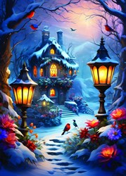 Alipson Puzzle rompecabezas Enchanted Wintery Scene - 500 piezas cartón
