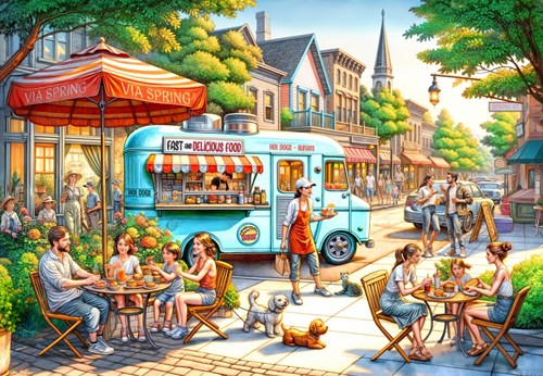 Alipson Puzzle Rompecabezas Fast Food 1000 Piezas Cartón Colorido