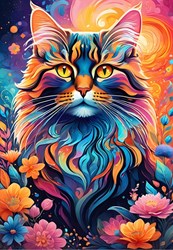 Alipson Puzzle rompecabezas Multicoloured Cat - 1000 piezas plástico