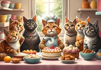 Alipson Puzzle rompecabezas de gatos Pastry Cats in Action - 1000 piezas