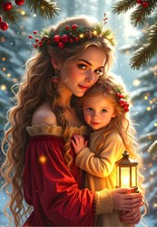 Alipson Puzzle rompecabezas navideño madre hija 1000 piezas