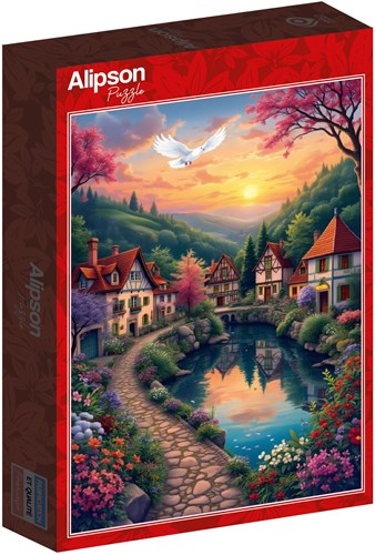 Alipson Puzzle rompecabezas The Village by the Lake - 500 piezas-2