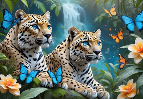 Alipson Puzzle rompecabezas Two Leopards - 1000 piezas - juguete colorido