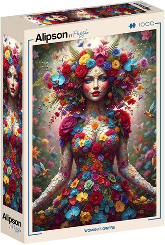Alipson Puzzle rompecabezas mujer flores 1000 piezas puzzle artístico-2