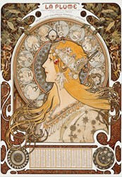 Grafika Alphonse Mucha - La Plume, 1896-97 -  Teile