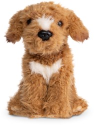 Living Nature Labradoodle peluche perro marrón juguete suave