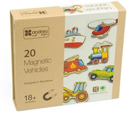 Andreu Toys juguete magnético - 20 vehículos cartón educativo