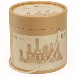 Andreu Toys ANDREU - 50 bloques de madera en blanco