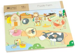 Andreu Toys ANDREU - Puzzle granja pastel