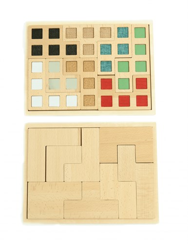 Andreu Toys puzzle texturas juego educativo multicolor cartón