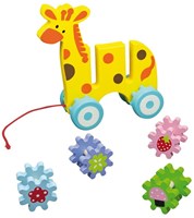 Andreu Toys jirafa de arrastre de madera - juguete educativo para niños