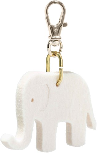 Steiff peluche llavero elefante fieltro blanco 5 cm juguete-2