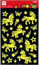 APLI Kids APLI - 1 Vel Stickers Glow In The Dark Eenhoorn