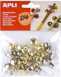 APLI Kids cascabeles manualidades oro plata 40 piezas decoración